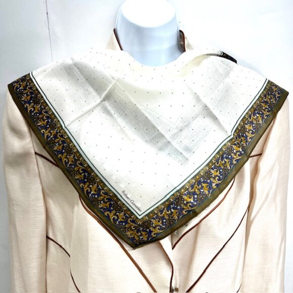 (2) New Roberta G & Roberta DiCamana hankerchief 17" Beige Olive bow tie (13) - Picture 3 of 8
